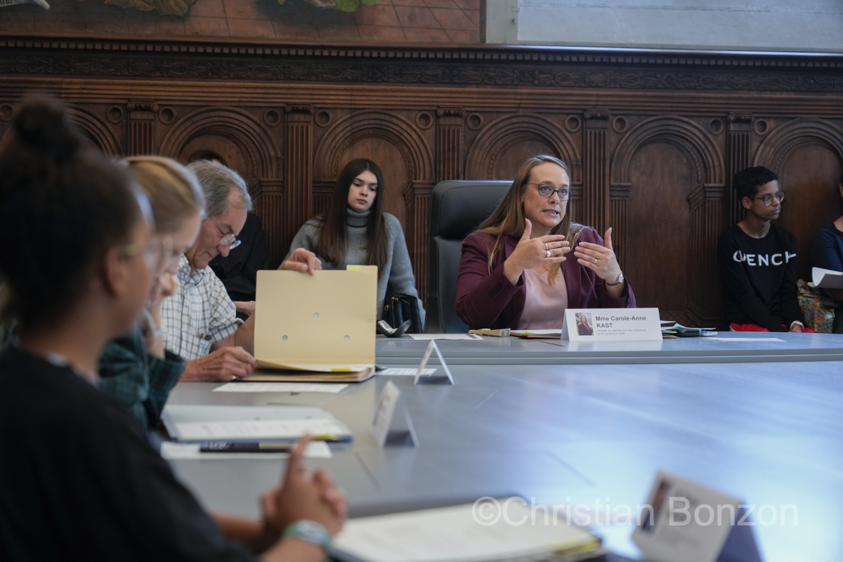 Seance fictive du Conseil dÕEtat par Madame Carole Anne-kast Conseillre dÕEtat
