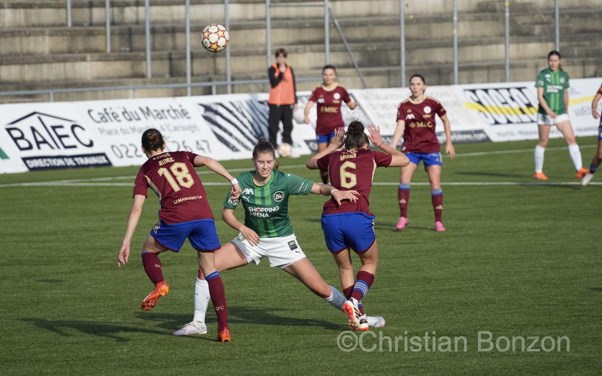 Servette Football Club Chenois Fminin FC Saint-Gall (2-1) Stade de la Fontenette(GE)