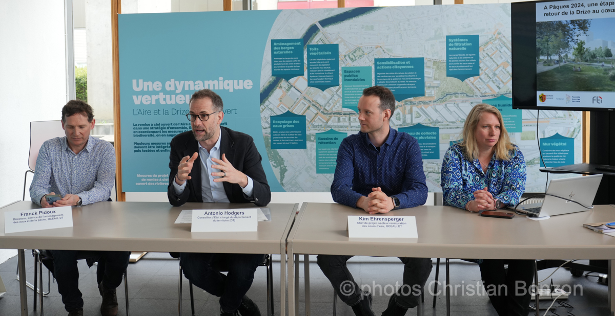 Remise a ciel ouvert de la Drize dans les secteurs Etoile et Acacias