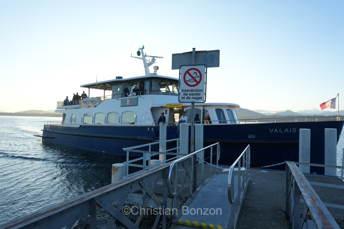 nauguration de la Voie Bleue, traverse lacustre entre Bellevue et Corsie