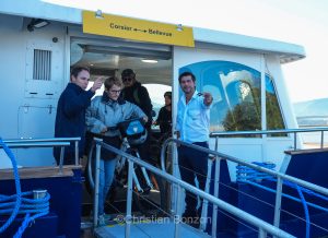 nauguration de la Voie Bleue, traverse lacustre entre Bellevue et Corsie