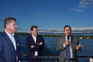 nauguration de la Voie Bleue, traverse lacustre entre Bellevue et Corsie