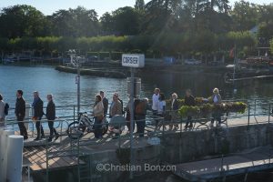 nauguration de la Voie Bleue, traverse lacustre entre Bellevue et Corsie