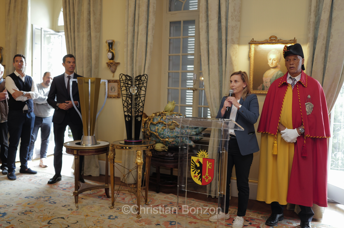 Crmonie en l'honneur des Lions de Genve,