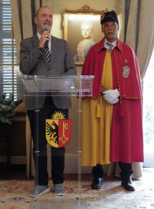Crmonie en l'honneur des Lions de Genve,