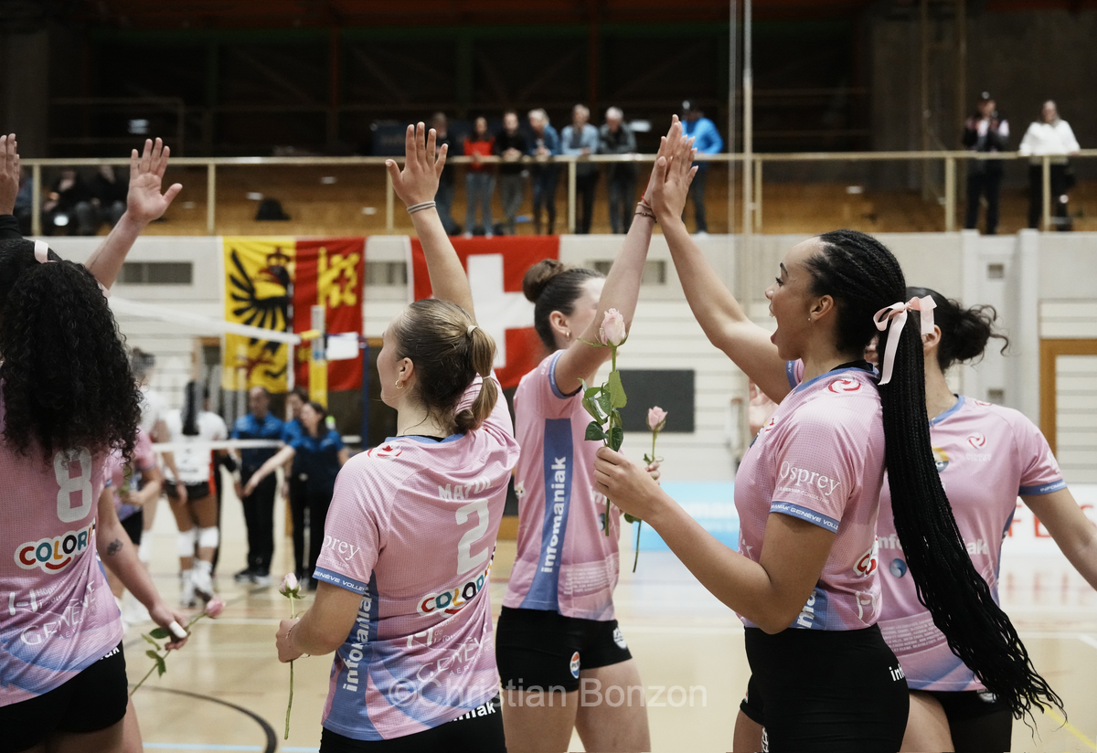 l'quipe fminine dÕInfomaniak Genve Volley