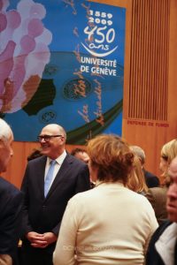 Fte MulticultureConfrence sur les relations bilatrales entre la Suisse et l'Union Europenne  Uni Dufour avec le Conseiller fdral Martin Pfister lle