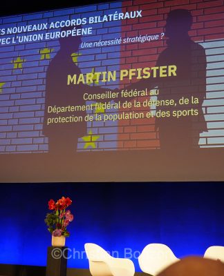 Conférence sur les relations bilatérales entre la Suisse et l’Union Européenne avec le Conseiller fédéral Martin Pfister
