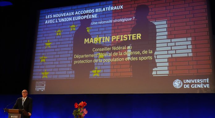 Conférence sur les relations bilatérales entre la Suisse et l’Union Européenne avec le Conseiller fédéral Martin Pfister