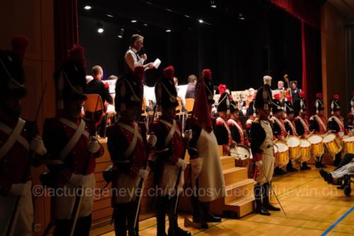 Concert réunissant la Musique Municipale de Versoix (MMV) et Musique & Batterie de marche des Vieux-Grenadiers de Genève.25 novembre 2018, 17h00, Salle communale Lachenal©lactudegeneve.ch